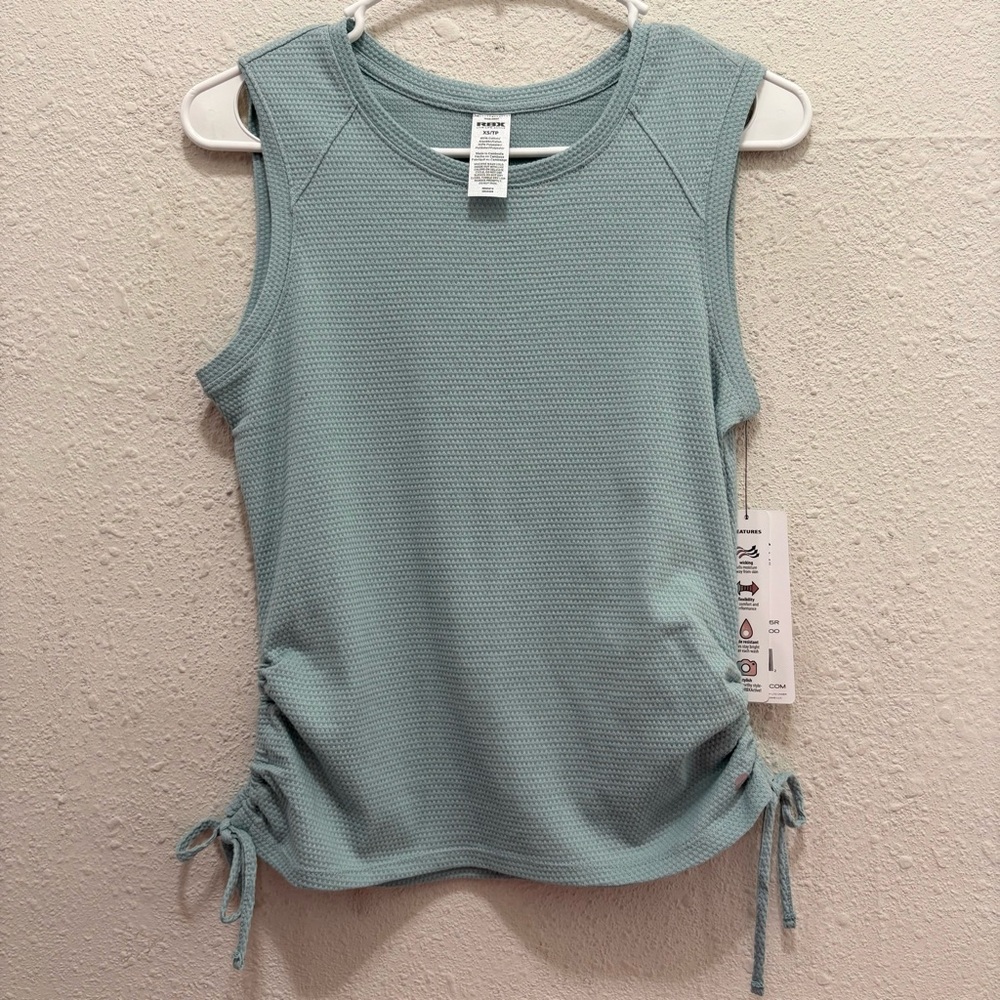 RBX Day Dreamer Ruched Tank Top in Crater Blue NWT Size XS